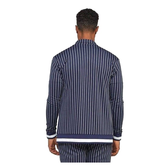 SikSilk Heren Mock Neck Raglan Track Top met lange mouwen (Marine) - Image 3