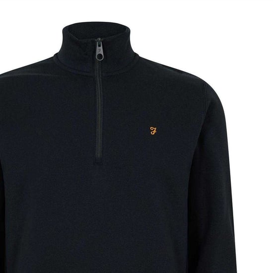 Farah Heren Wilsdon Fleece Sweatshirt met Kwartrits (Echte marine) - Image 2