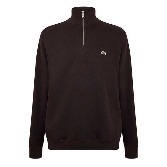 Lacoste Heren Sweatshirt met Kwart Ritssluiting van Katoenmix (Bruin) - Image 1