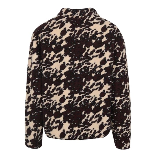 SoulCal Uniseks Borg Quarter Zip Fleece Top met luipaardprint voor volwassenen (Crème/Zwart) - Image 2