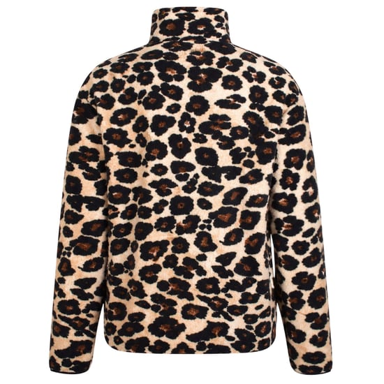 SoulCal Uniseks Borg Quarter Zip Fleece Top met luipaardprint voor volwassenen (Bruin/zwart) - Image 2