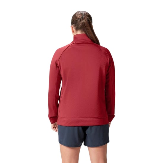 Canterbury Dames-rugbyfleece met kwartrits van de British & Irish Lions 2025 (Rode Dahlia) - Image 2