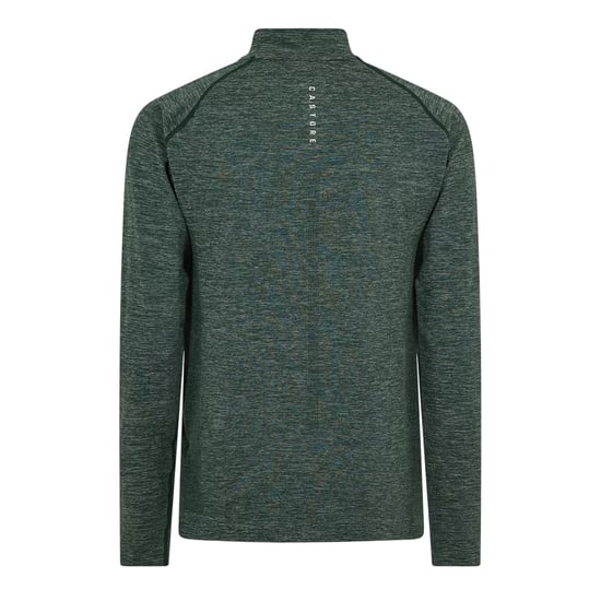 Castore Fleece-top met kwartritssluiting voor heren, met lichaamsgerichte pasvorm (Dennenhout/Grijs) - Image 2
