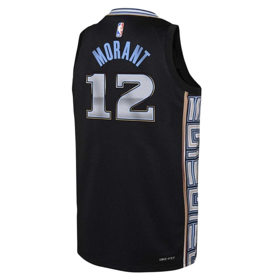 Nike Morant Memphis Grizzlies basketbalshirt voor kinderen (Zwart) - Image 2