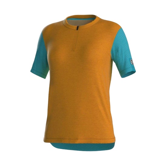 Bicycle Line Fietsshirt met kleurblokken voor dames (Mosterd) - Image 1