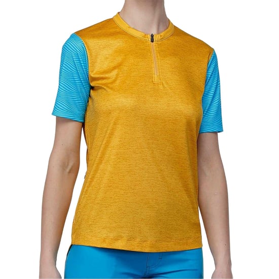 Bicycle Line Fietsshirt met kleurblokken voor dames (Mosterd) - Image 3