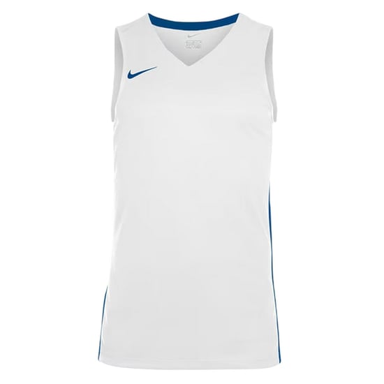 Nike Basketbalshirt voor kinderen met V-hals en zonder mouwen (Wit/royaal blauw) - Image 1