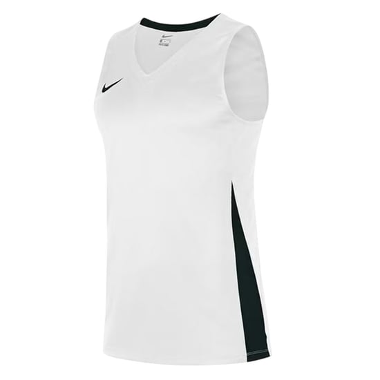 Nike Basketbalshirt voor kinderen met V-hals en zonder mouwen (Wit/zwart) - Image 3