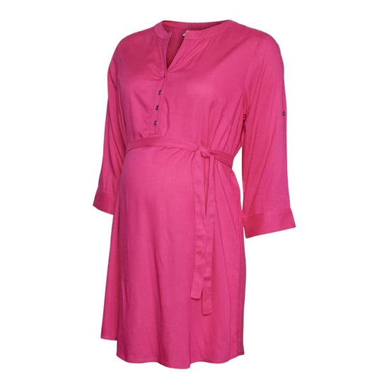 Mamalicious Dames Regular 3/4 Mouwen Tuniek Jurk (Fuchsia Paars) - Image 1
