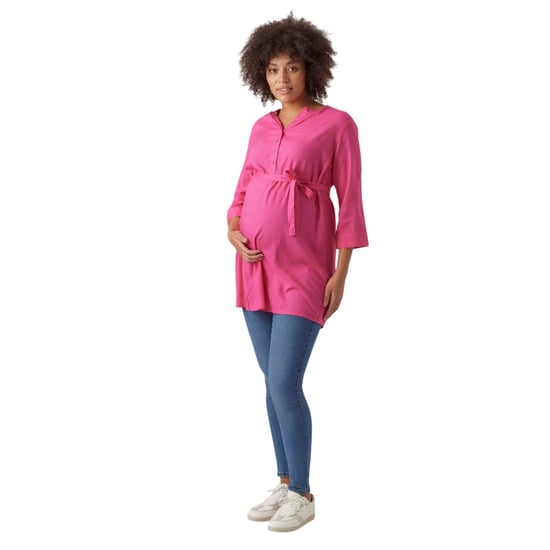 Mamalicious Dames Regular 3/4 Mouwen Tuniek Jurk (Fuchsia Paars) - Image 3