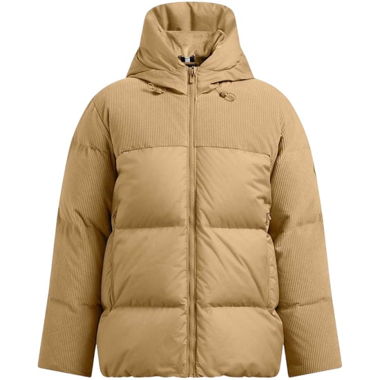 Under Armour Dames Limitless Ribfluwelen Gequilt Pufferjack (Bruin) - Image 1