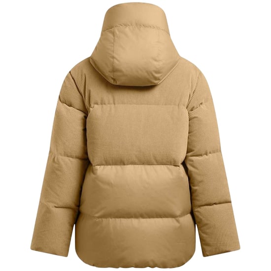 Under Armour Dames Limitless Ribfluwelen Gequilt Pufferjack (Bruin) - Image 2