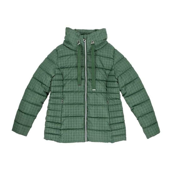 Firetrap Dames/Dames Houndstooth Pufferjack (Groen) - Image 1