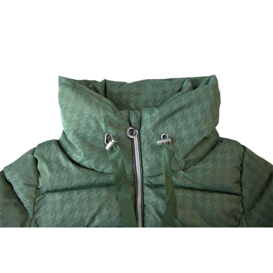 Firetrap Dames/Dames Houndstooth Pufferjack (Groen) - Image 4