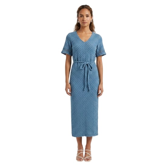 Vero Moda Dames Bubble V-hals Midi Jurk (Coronet Blauw) - Image 3