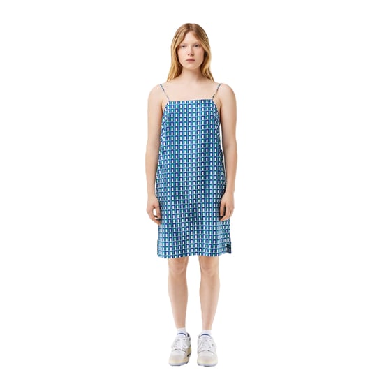 Lacoste Spaghettibandjes-slipjurk voor dames (Blauw) - Image 4