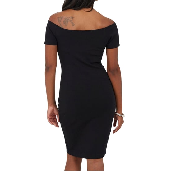 Brave Soul dames off-shoulder korte mouw bodycon jurk (zwart) - Image 2