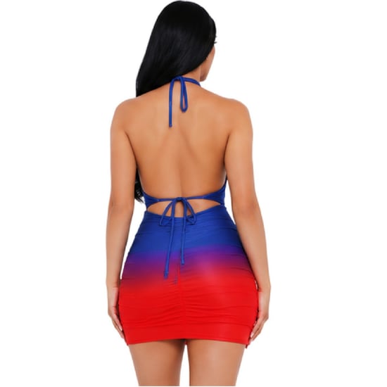 Missy Empire Mini-jurk met halternek voor dames (Blauw) - Image 2