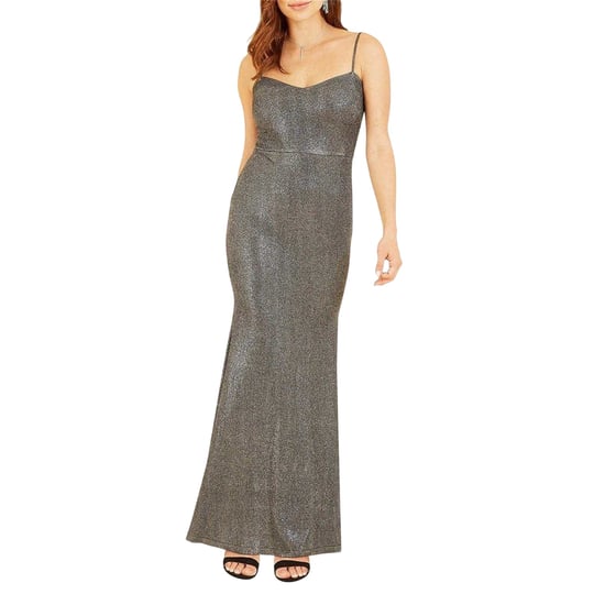 Mela London Dames Sparkle Formele Maxi Jurk (Zwart) - Image 1