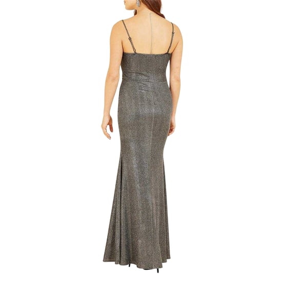 Mela London Dames Sparkle Formele Maxi Jurk (Zwart) - Image 3