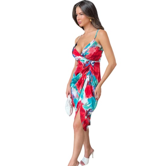 AX Paris Midi-jurk van polyester met tie-dye-print voor dames (Veelkleurig) - Image 3
