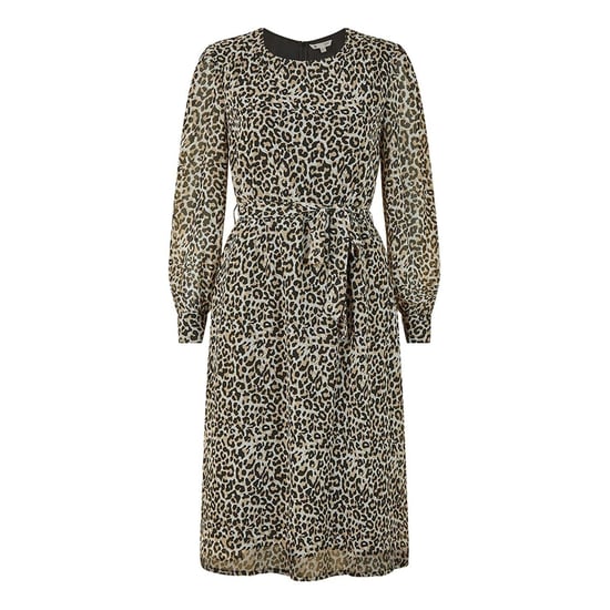 Yumi Skaterjurk met ronde hals en luipaardprint voor dames (Bruin/zwart) - Image 1