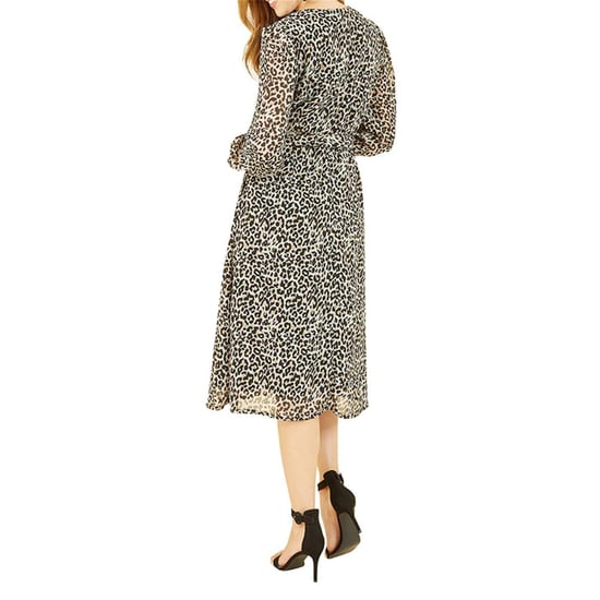 Yumi Skaterjurk met ronde hals en luipaardprint voor dames (Bruin/zwart) - Image 2