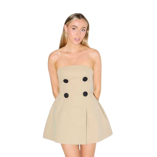 Odd Muse Dames: De ultieme bandeau-minijurk (Beige) - Image 4