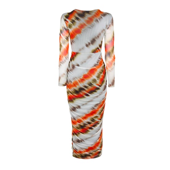 AX Paris Dames Abstract Mesh Bodycon Jurk (Crème) - Image 2