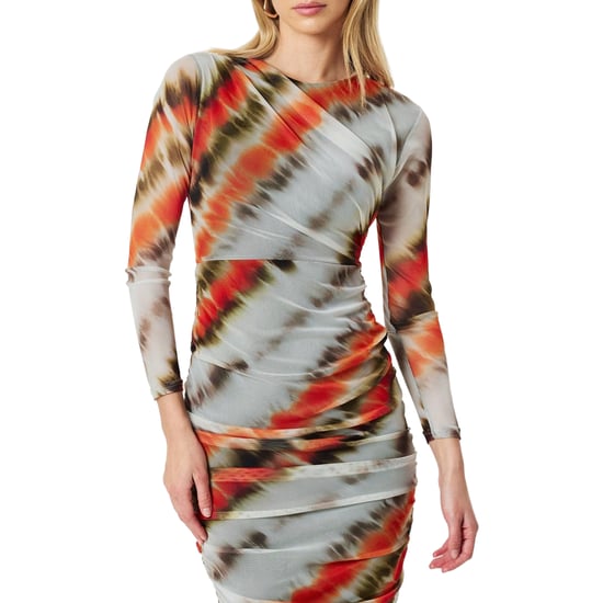 AX Paris Dames Abstract Mesh Bodycon Jurk (Crème) - Image 3