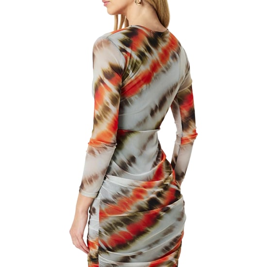 AX Paris Dames Abstract Mesh Bodycon Jurk (Crème) - Image 4
