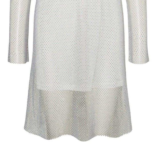 Vero Moda Dames Celine Mesh Crew Neck Mini Jurk (Sneeuwwit) - Image 3