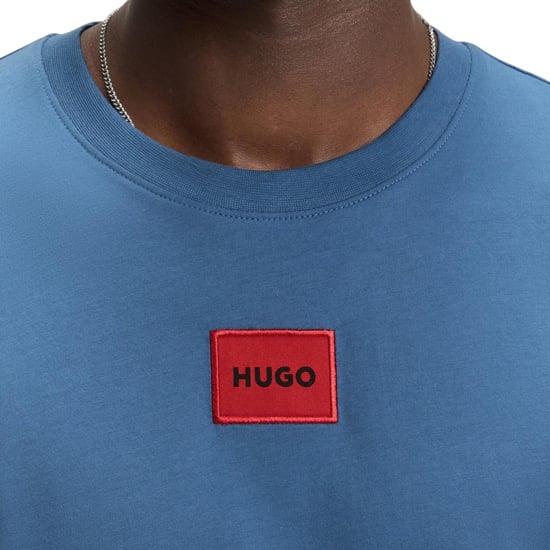 Hugo Diragolino T-shirt voor heren met logo op de borst (Medium Blauw) - Image 4