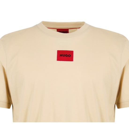 Hugo Diragolino T-shirt voor heren met logo op de borst (Beige) - Image 3
