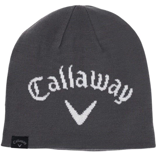 Callaway Gebreide uniseks muts met logo voor volwassenen (Donkergrijs) - Image 2