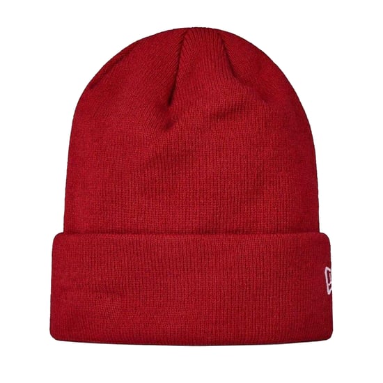 New Era Geborduurde gebreide muts met logo voor volwassenen (Rood) - Image 1