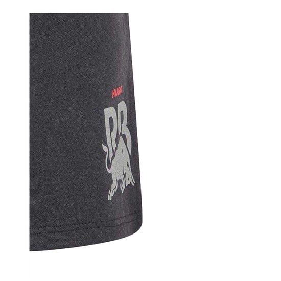 Hugo Heren Gewassen Elastische Taille Relaxed Fit Sweat Shorts (Zwart) - Image 3
