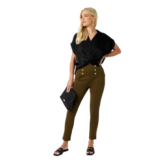 Biba Dames/Dames Ponte Slim Legging (Kaki Groen) - Image 1