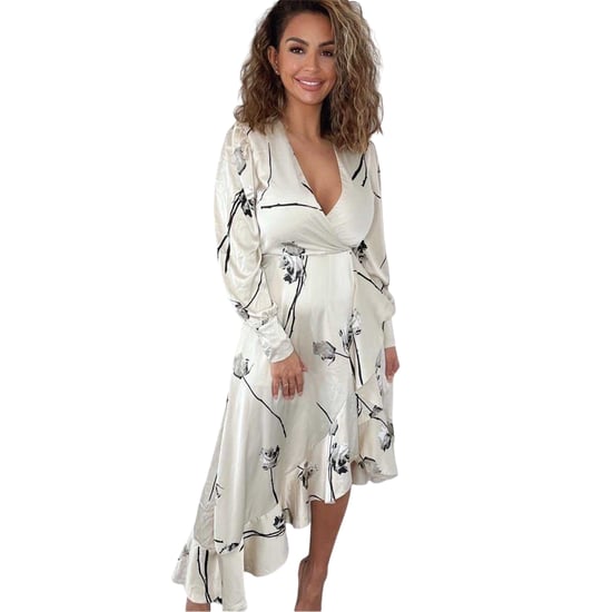 AX Paris Dames Bloemen Polyester Wrap Jurk (Steen) - Image 1