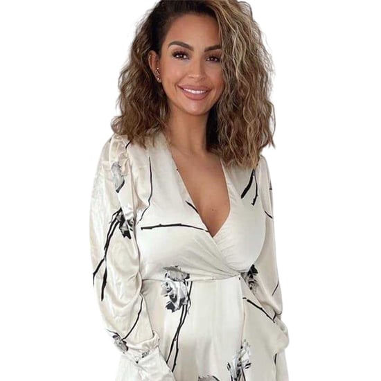 AX Paris Dames Bloemen Polyester Wrap Jurk (Steen) - Image 4