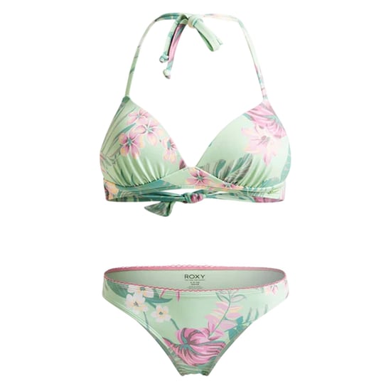 Roxy Dames/Dames Bloemen Driehoek Bikini Set (Groen) - Image 2