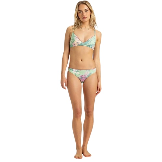 Roxy Dames/Dames Bikiniset met Bloemenpatroon Driehoekige cups (Groen) - Image 1