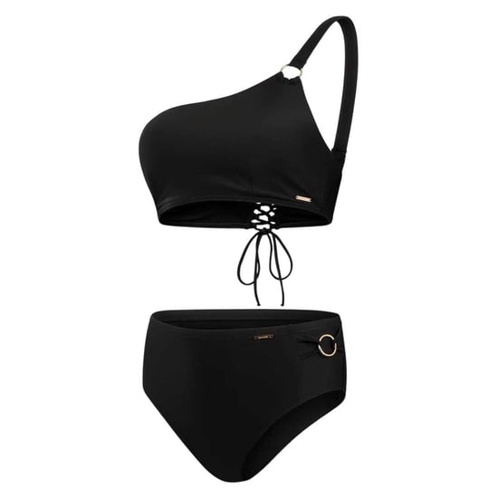 Speedo Dames/Dames Asymmetrisch Front Bikini Set (Zwart) - Image 1