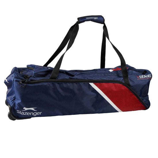 Slazenger V60 Logo Cricket Duffeltas op wieltjes (Marine / Rood) - Image 1
