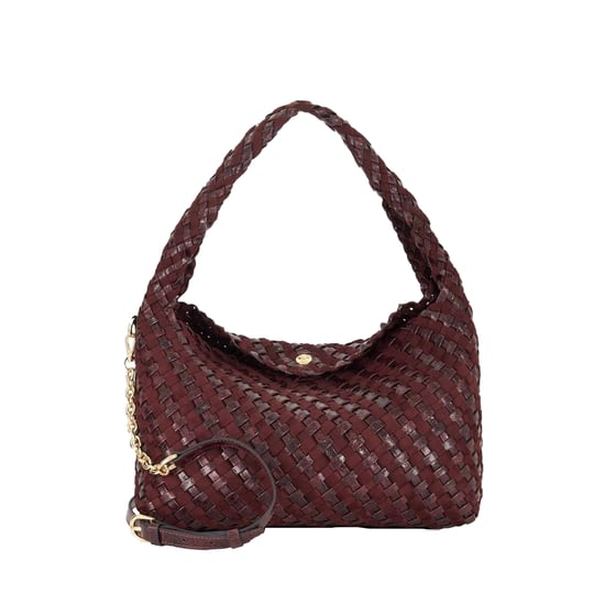 Dune London Mand Weven Hobo Tas (Aubergine) - Image 1