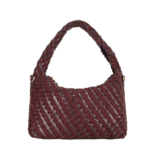 Dune London Mand Weven Hobo Tas (Aubergine) - Image 2