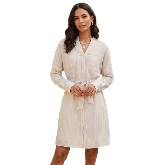 Vero Moda Damesjurk met strepen van Ines (Zilver) - Image 1