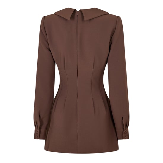 Odd Muse Mini-jurk van geplooid satijn voor dames (Bruin Roodachtig) - Image 2