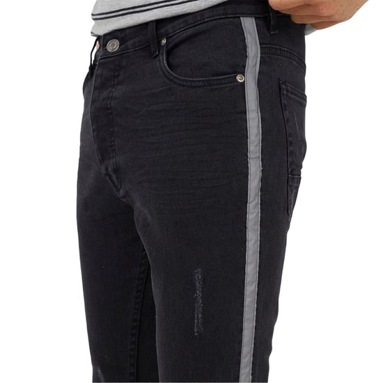 Brave Soul Skinny-jeans voor heren van denim met knoopsluiting (Houtskool) - Image 3