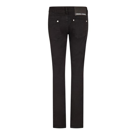 Criminal Damage Skinny jeans voor heren met scheuren (Zwart) - Image 2